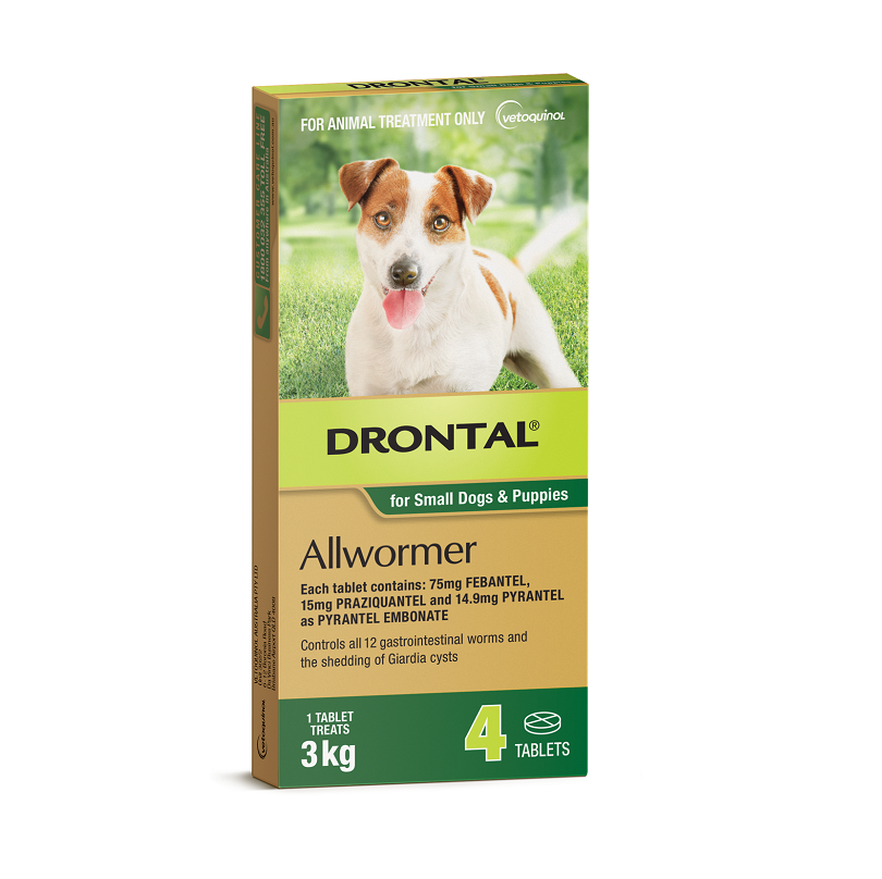 Drontal Wormers Tabs For Dogs 3Kg (Green)